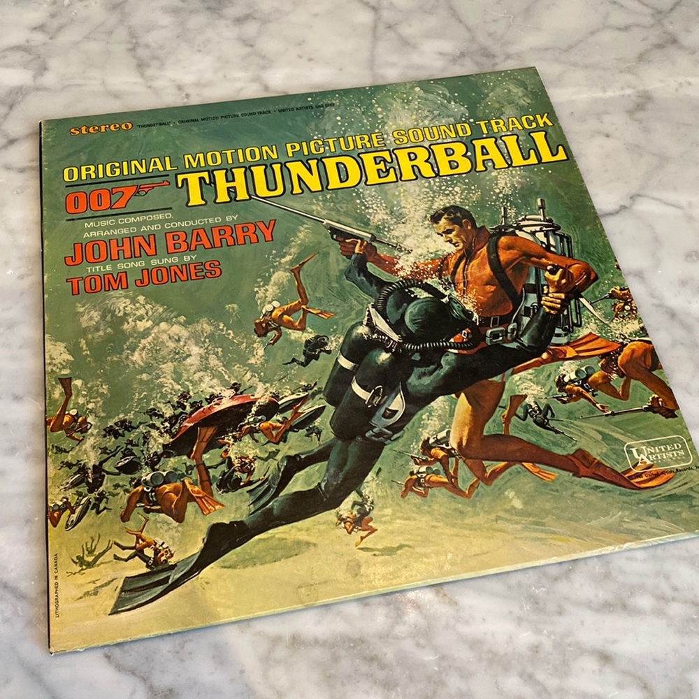 Tom Jones 007 original movie soundtrack Thunderball vintage record LP